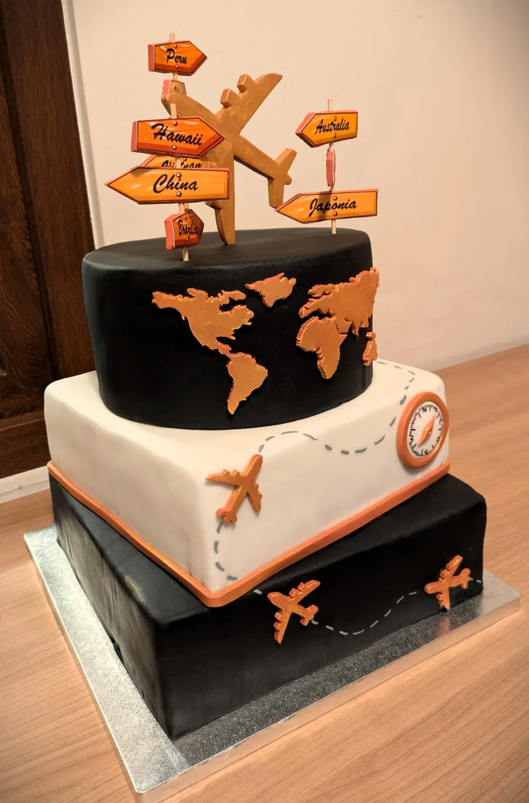 Tort personalizat cu temă de călătorie